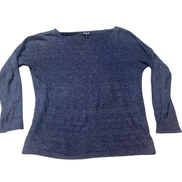Patagonia W's Lightweight Linen Sweater 100% Linen Blue XS Style #50435 - Picture 2 of 6